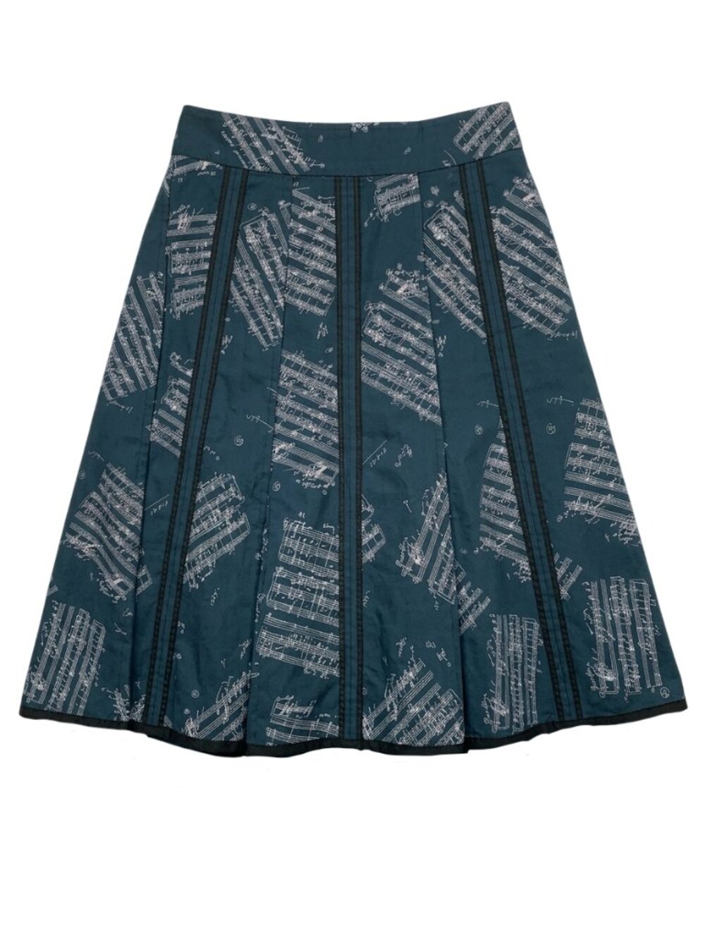 Deane & White ♫♬ Navy with music Printed Flare Skirt ♫♬ Size 12